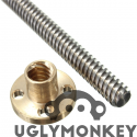 TR 8x8 Lead Screw - 500mm With Nut